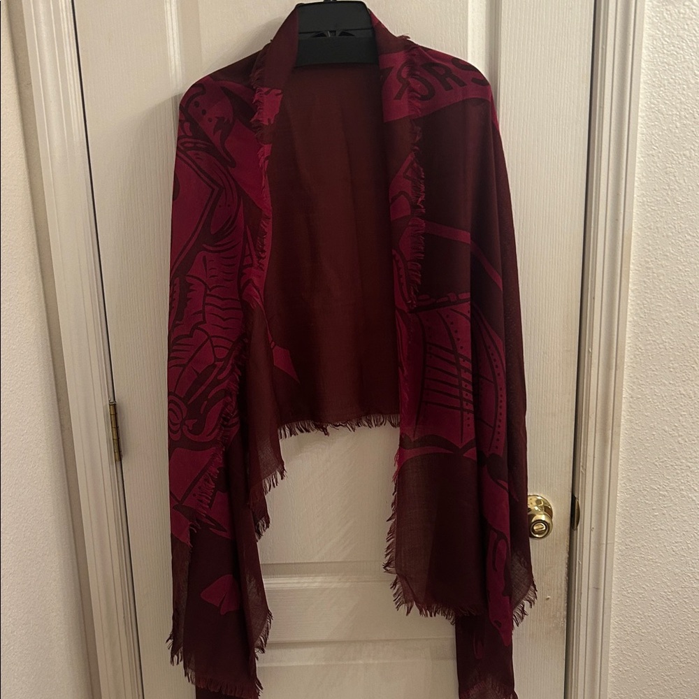 Burberry Rich Burgundy Shawl